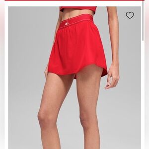 ALO Yoga Match Point Skirt Bright Red